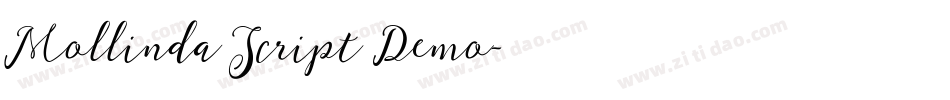 Mollinda Script Demo字体转换